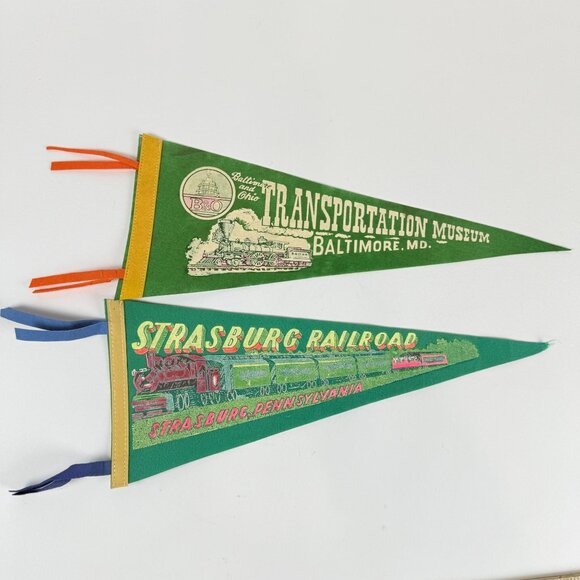 Vintage PA Travel Pennants Lot Indian Echo Caverns Crystal Cave Ship Hotel 1972 - Picture 1 of 13